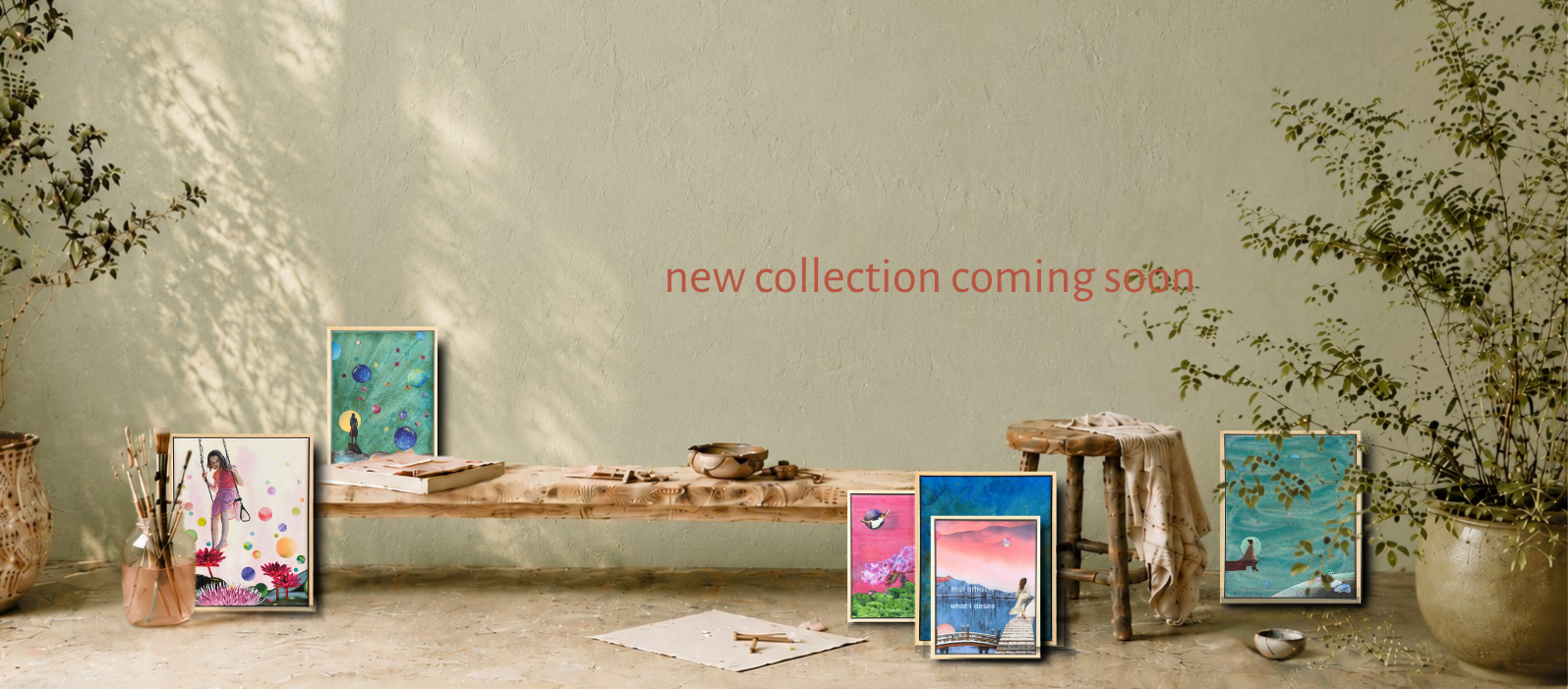 Announcement of the new fine art collage collection coming soon - Studio Madebo