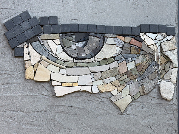 Original mosaic 'Look of Love' (celebration of love) close-up of left eye - by MaartjedeBoer