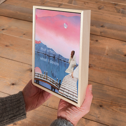 Small, intimate soft coloured pink and cream original collage called &